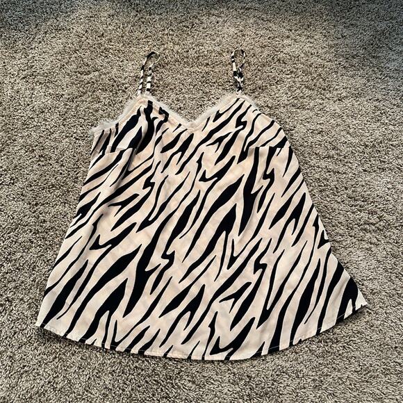 Ophelia Roe Tops - Ophelia Roe Size Small Stylish Zebra Print Women's Camisole Top